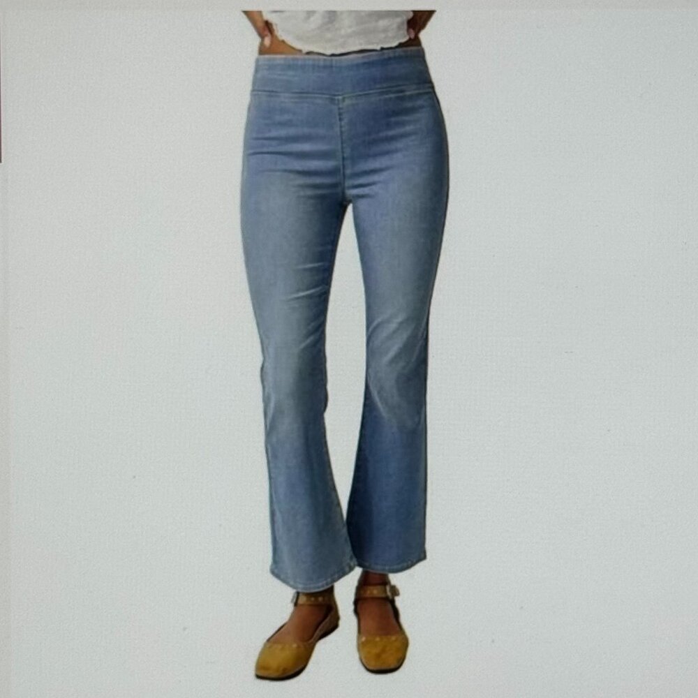 FREE PEOPLE We The Free In My Feelings Cropped Slim Flare Jeans New with Tags